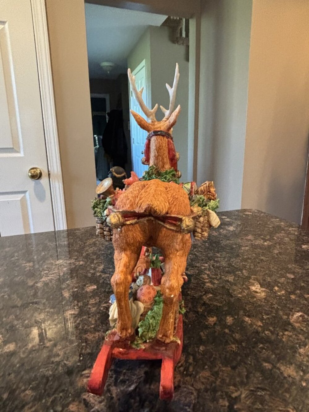 10" Poly-Resin Rocking Reindeer - Picture 5 of 7